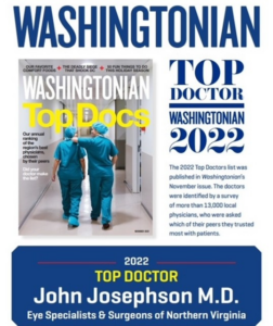 Washingtonian Top Doctor 2022 Dr. John Josephson